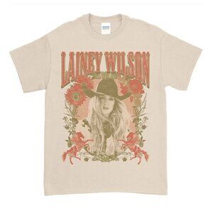 Lainey Wilson Inspired Country Music Graphic Tee Heavy Cotton Natural Unisex
